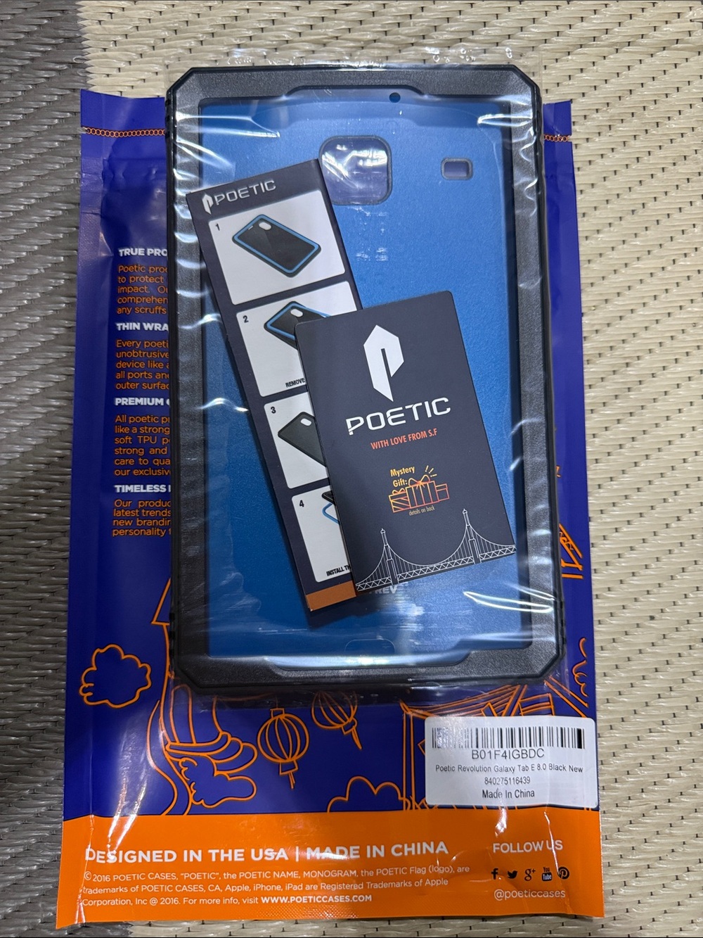 Silicone protective case, Poetic Revolution Series for Samsung Galaxy Tab E 8.0